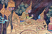 Detail from a mural painting with a 'Ramakien' motif - Thai version of the Indian Ramayana - from the temple complex of the Emerald Buddha, Bangkok (late 18th century) 